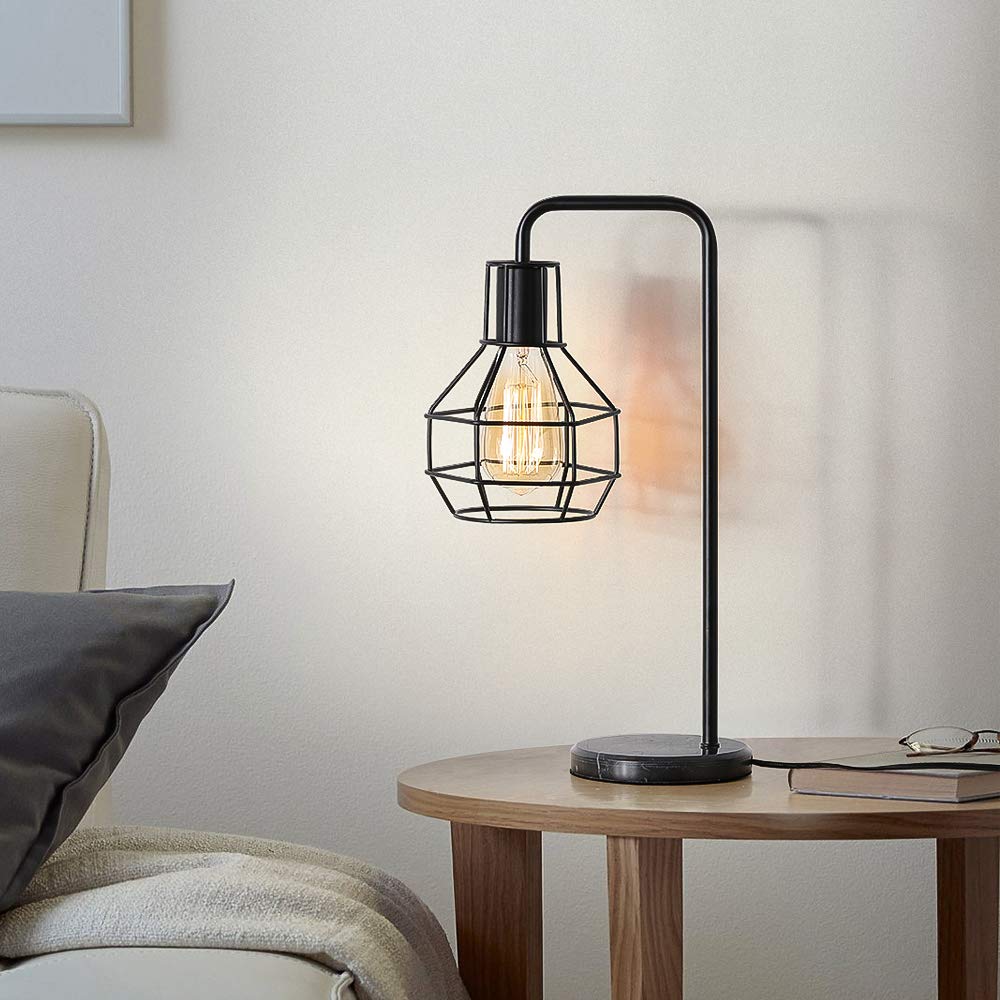 Bedside Desk Lamp For Bedroom Office College Dorm With Marble