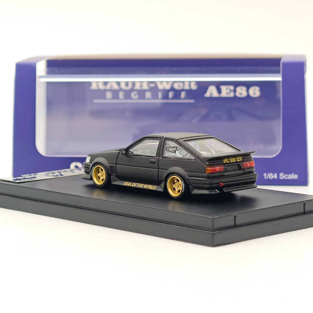 1/64 STREET WARRIOR RWB AE86 Matte Black Diecast Models Car