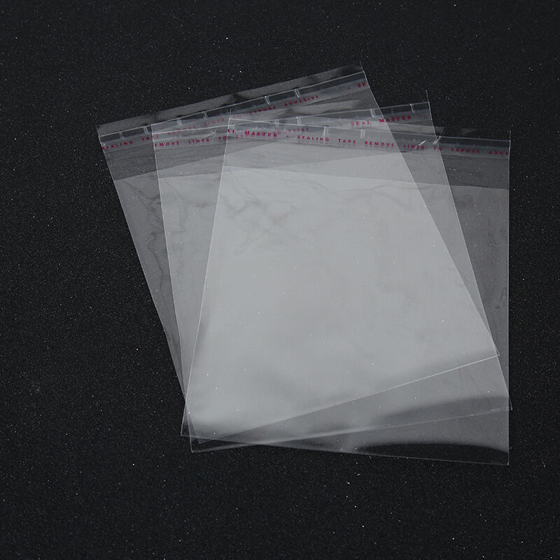100PCS Clear Self Seal Adhesive Cellophane Resealable OPP Plastic Bags ...