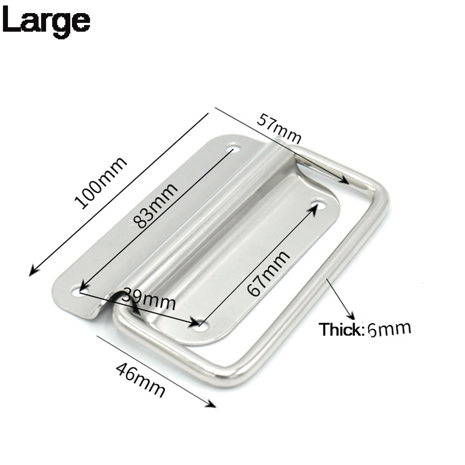 Stainless Steel 90Degree Toolbox Chest Case Folding Pull Handle 50/75 ...