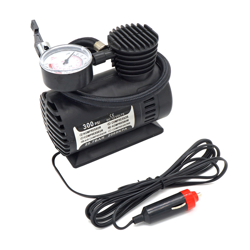 Plugged Into DC Outlet/Cigarette Lighter Portable Air Compressor Pump DC  12V