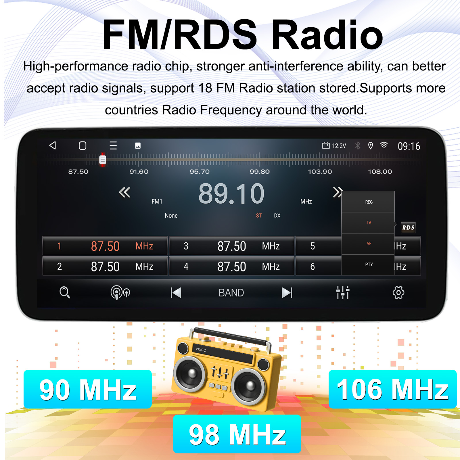 2G 64G Android 13 Autoradio für Toyota RAV4 2007-2012 9 Zoll