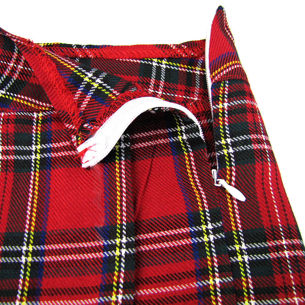 Frauen Plaid Schulmädchen Rock Rot Plissee Minikleid Short Dance Cosplay Kostüme