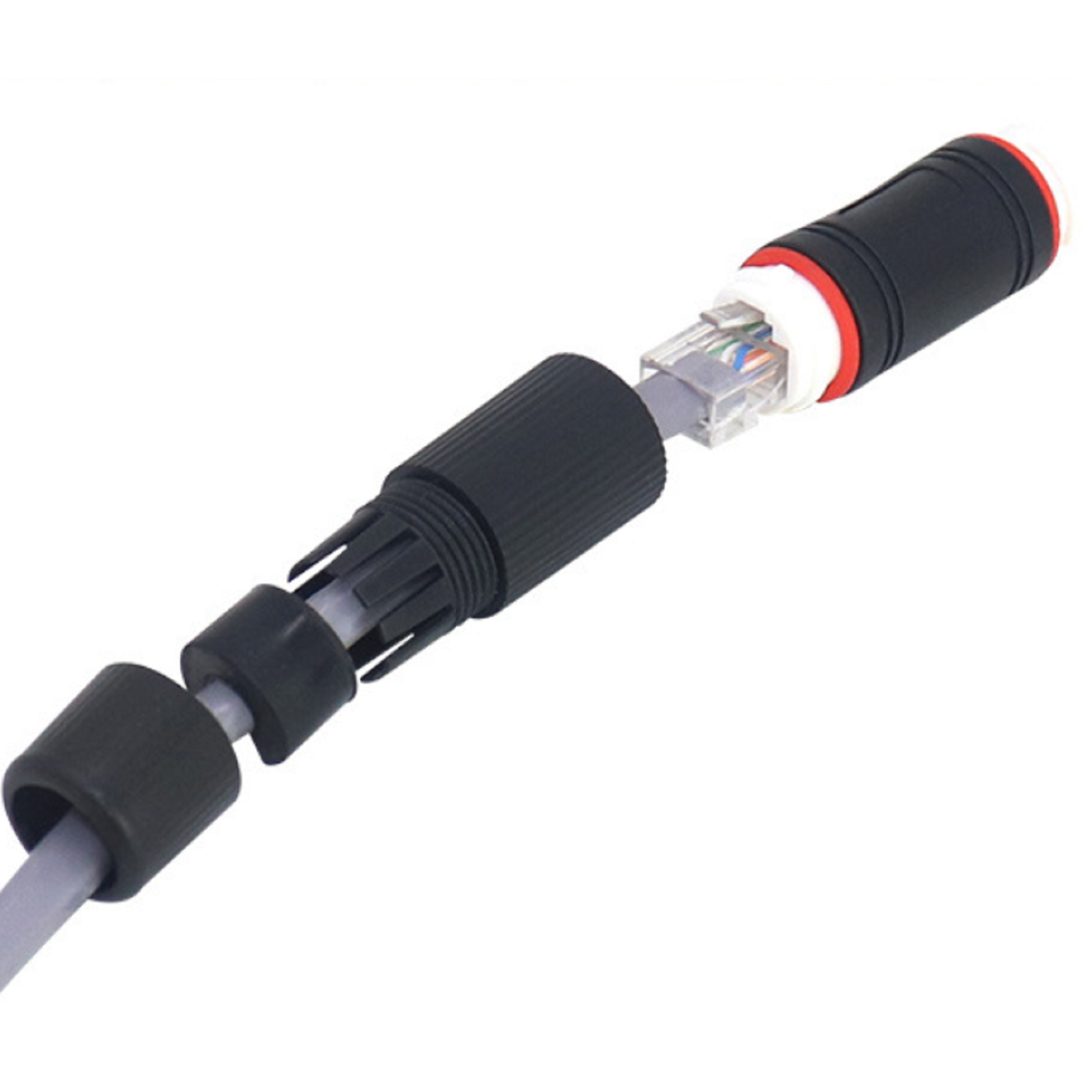 2 Pack IP67 Waterproof RJ45 Couplers - Cat5/5E/6/6A Ethernet Connectors For Outdoor & Industrial Use