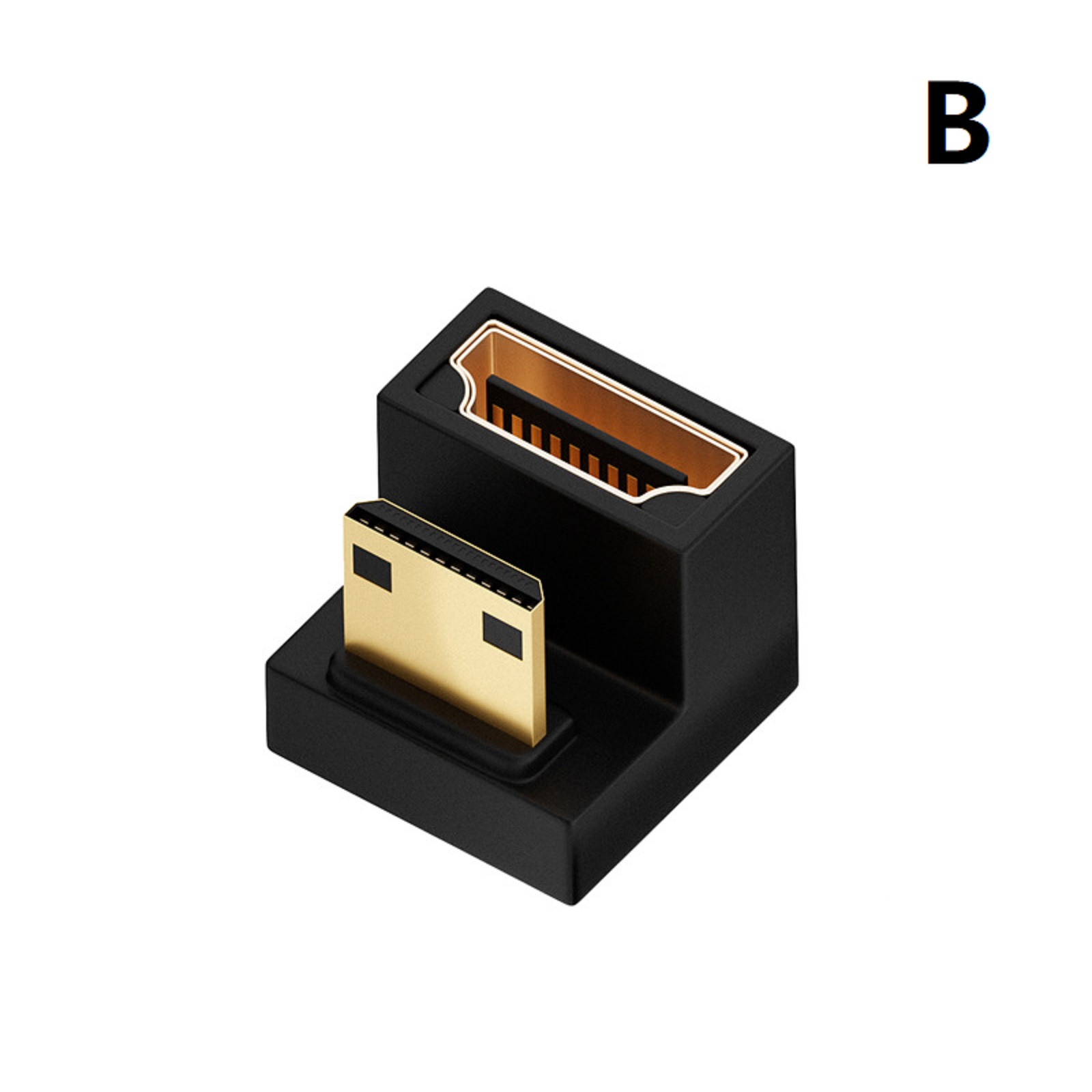 8K U Shaped Mini HDMI To HDMI Adapter UHD Up Angle Mini HDMI Male To HDMI Female