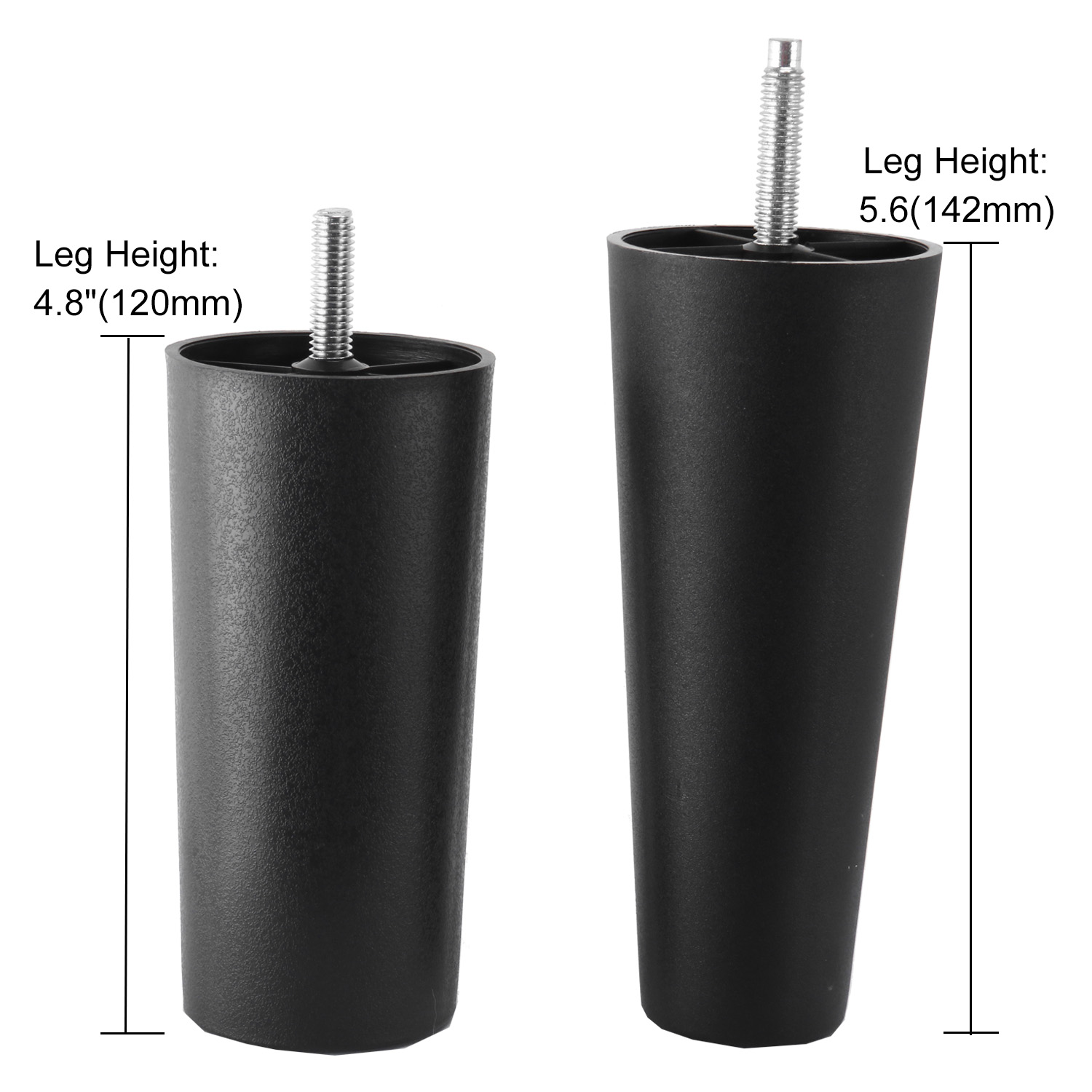 4PCS Plastic Sofa Legs Replacement Furniture Sofa Legs w/ Mounting