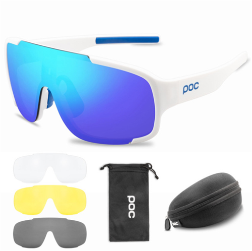 Details about   POC Cycling Biker Glasses Sunglasses UV400 Polarized Glasses W/4pc Replace Lens 