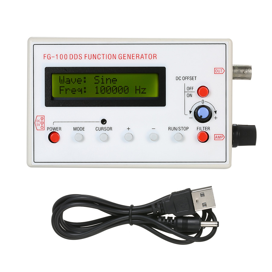DDS Function Signal Generator Sine+Triangle Square Wave Frequency 1HZ-500KHz