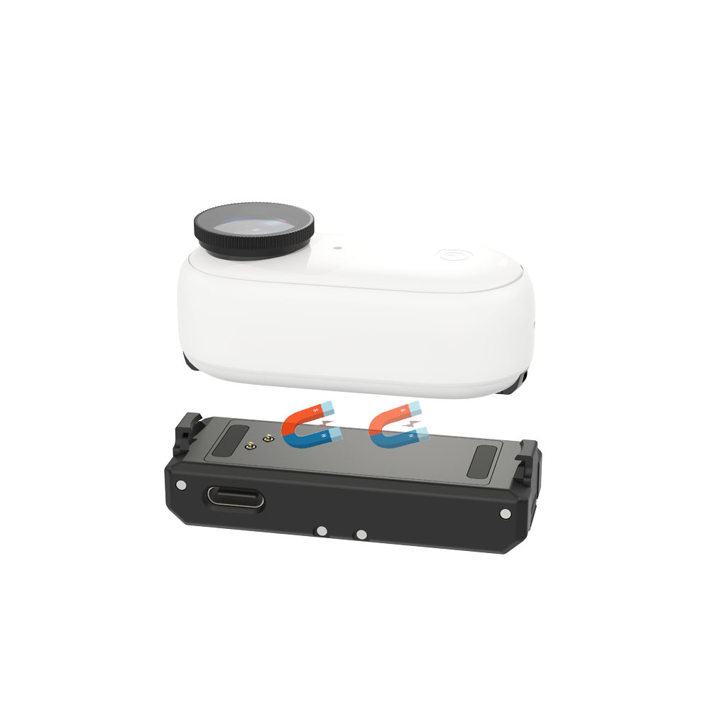 Caricabatteria Custodia Per Insta360 GO 3S/GO 3 – Stazione Di Ricarica Bianca Con Indicatore LED