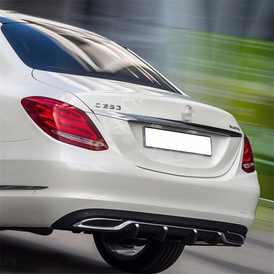 4Pcs SUV Car Rear Bumper Shark Fin Spoiler Black PVC