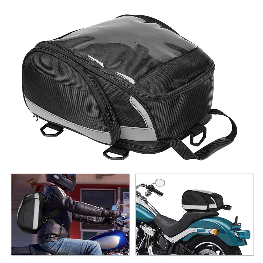 Waterproof Cloth Rear Seat Bag Helmet Pack Fit motorcycle dirt bike dual sport