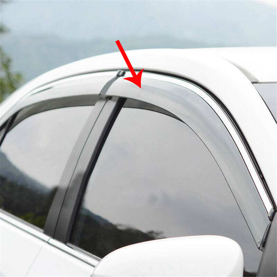 New 8PCS Universal In Channel Wind / Rain Deflectors Fitting