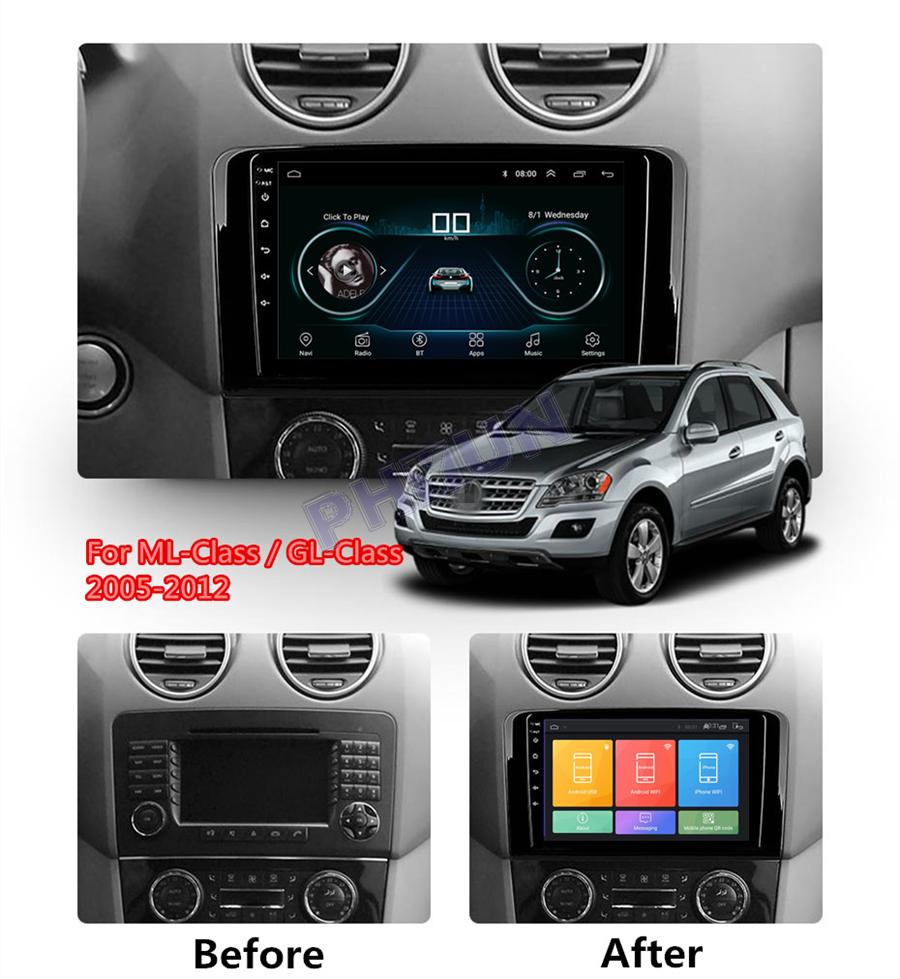 9" For MercedesBenz W164 X164 ML GL Android 9.1 Radio