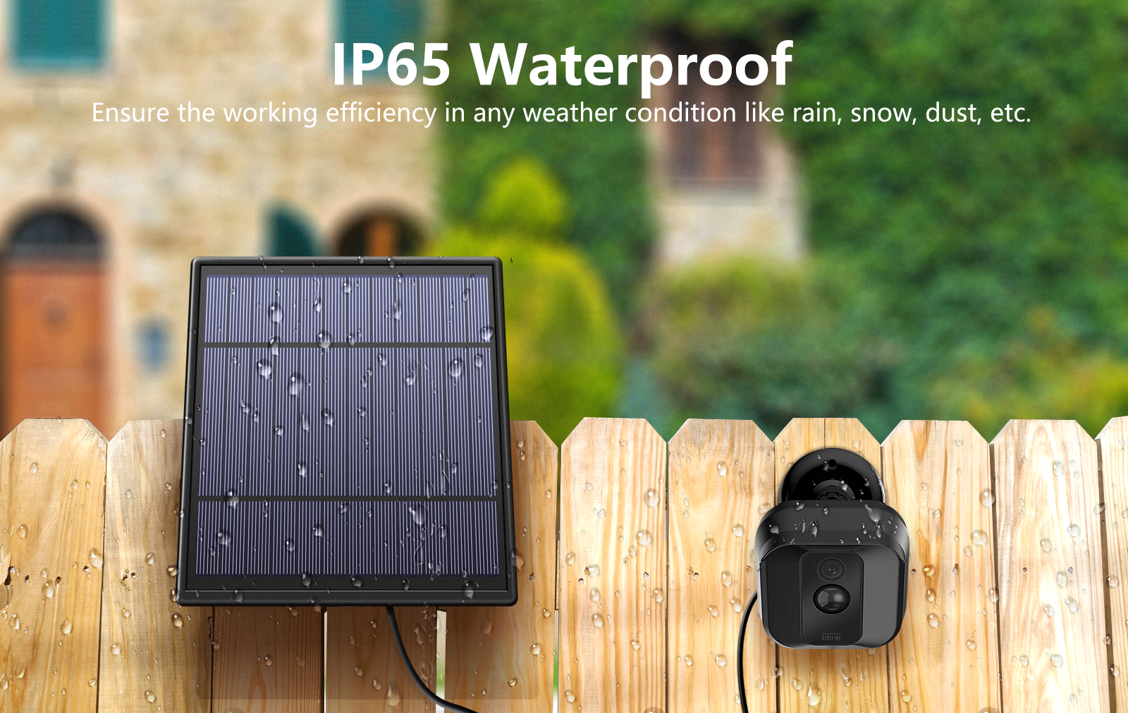 New MYRIANN Solar Panel Blink XT Wall Mount Weatherproof Outdoor Security Camera eBay