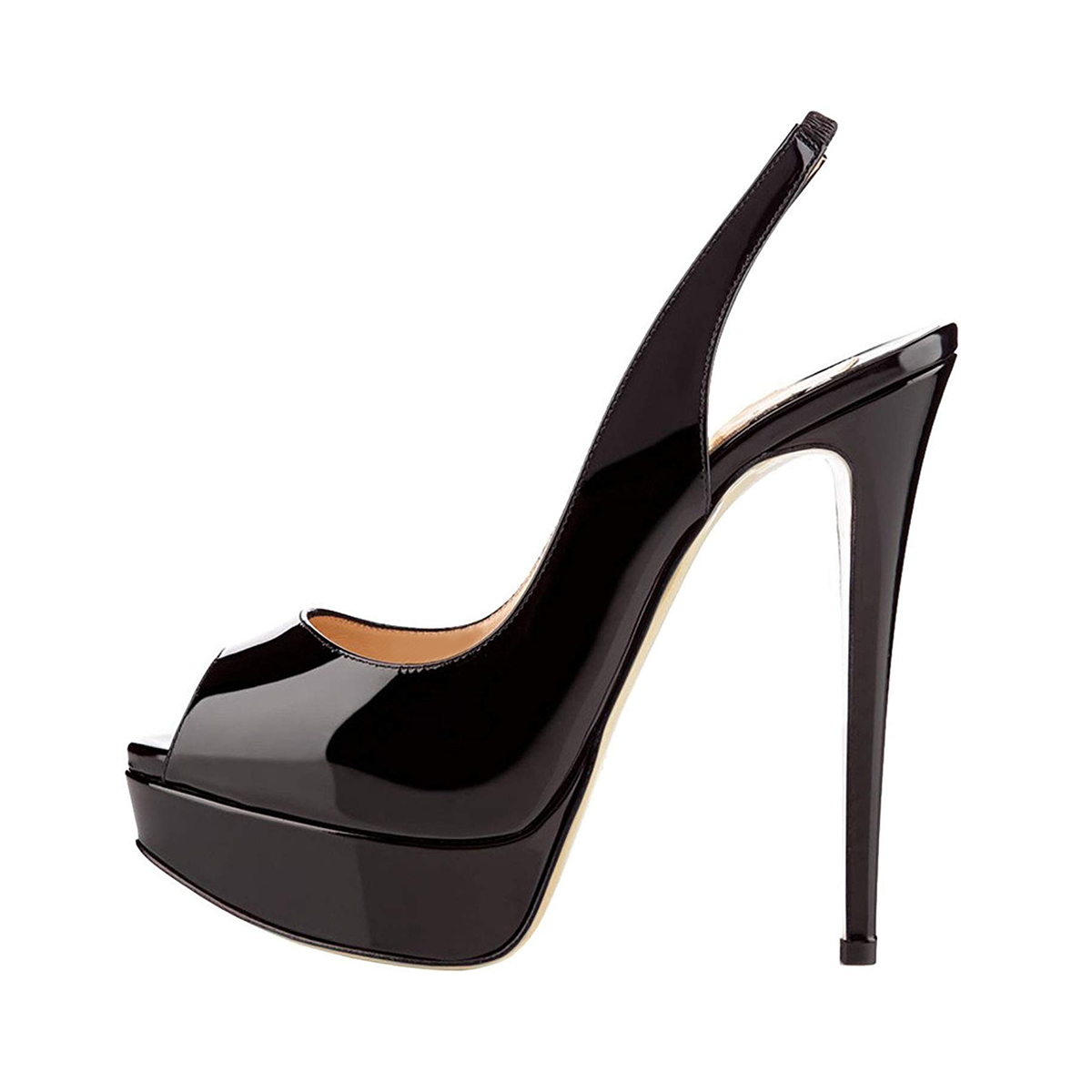 sling back platform heels