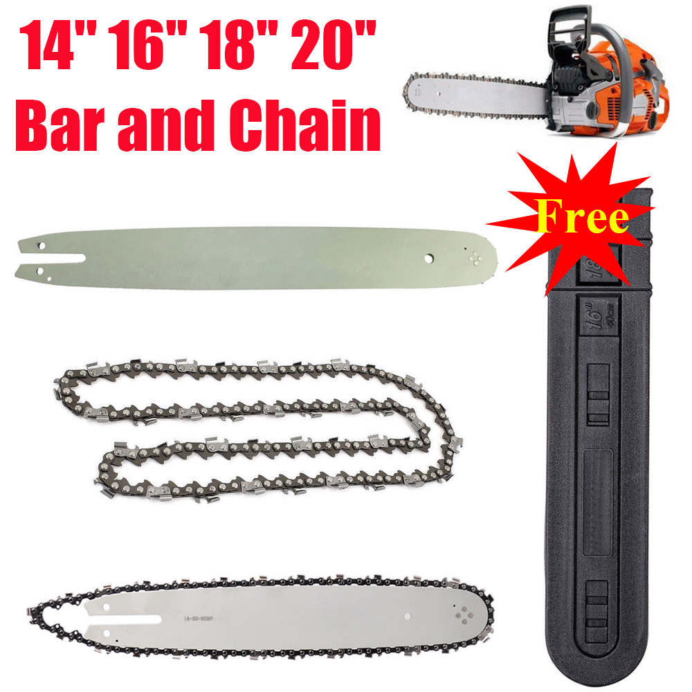 14" 16" 18" 20" 22'' Chainsaw Guide Bar and Chainsaw Blade & Bar Cover