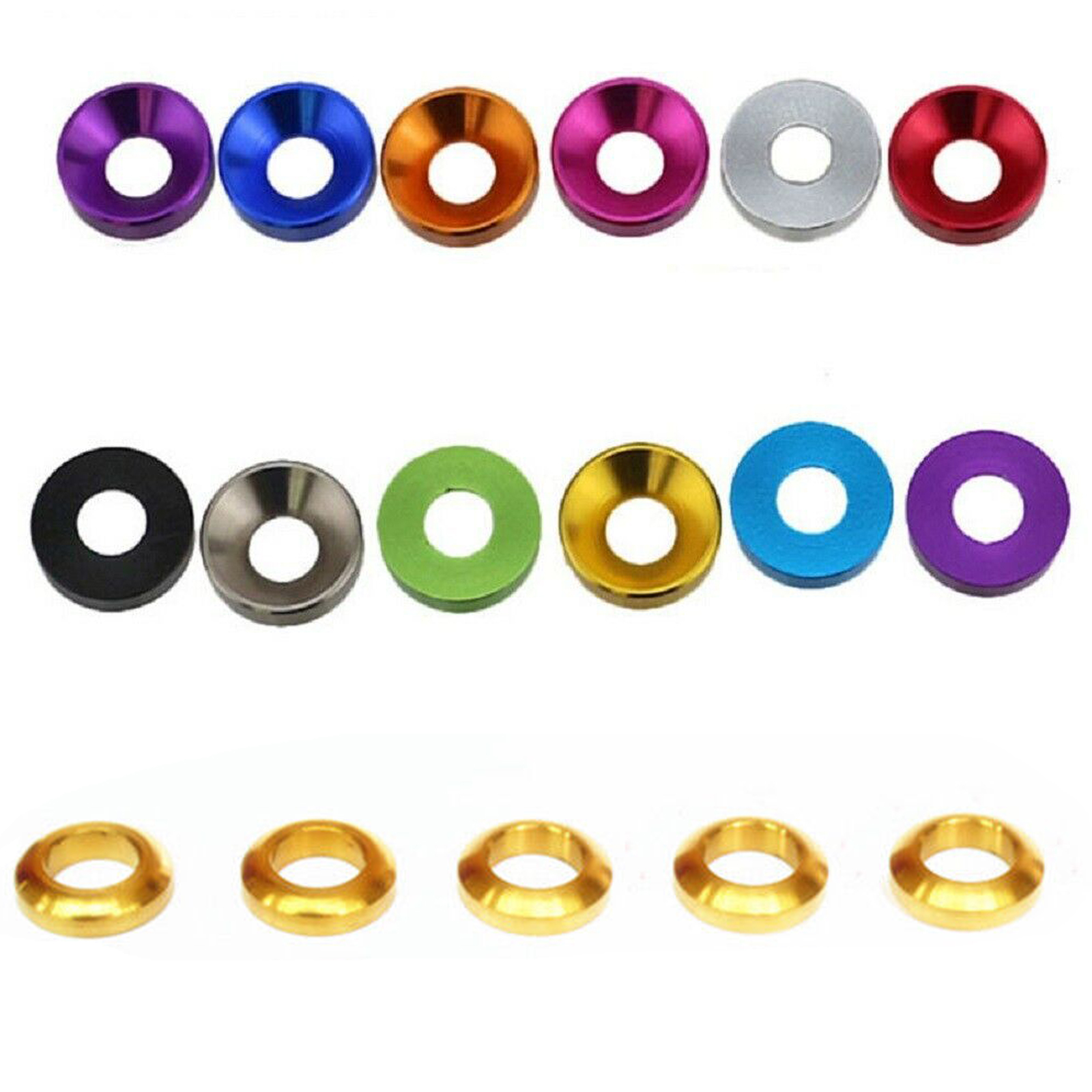 2/4pc GR5 Titanium Washers Ti M6 Concave/Convex Washer For Bicycle