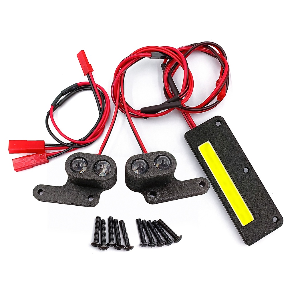 Tbest LED Rc, Kit Luces Traxxas 4, Kit de système d'éclairage 12 LED, lumières Clignotantes de Simulation pour Voiture/Camion/Chenille RC 1/10 1/8