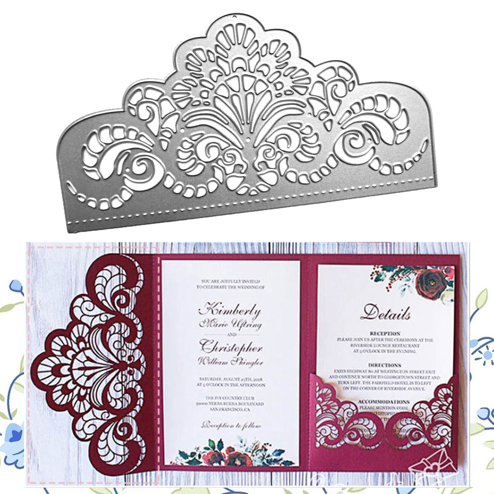 Crown Lace Metal Cutting Dies Invitation Scrapbooking Craft Die