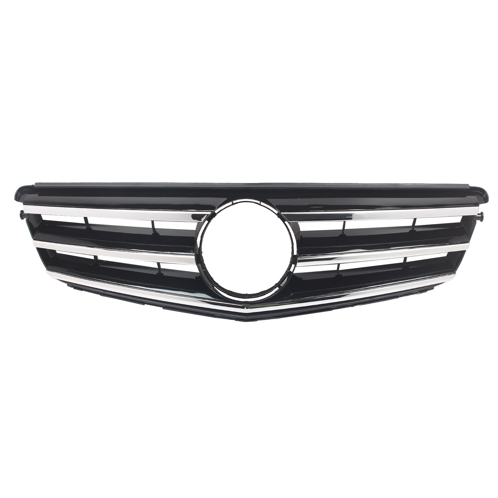 thumbnail image 2 of WPKMOTORS Glossy Black Sport Grille + Emblem – For Mercedes W204 C250 C300 C350 2008-2014 2 of 6