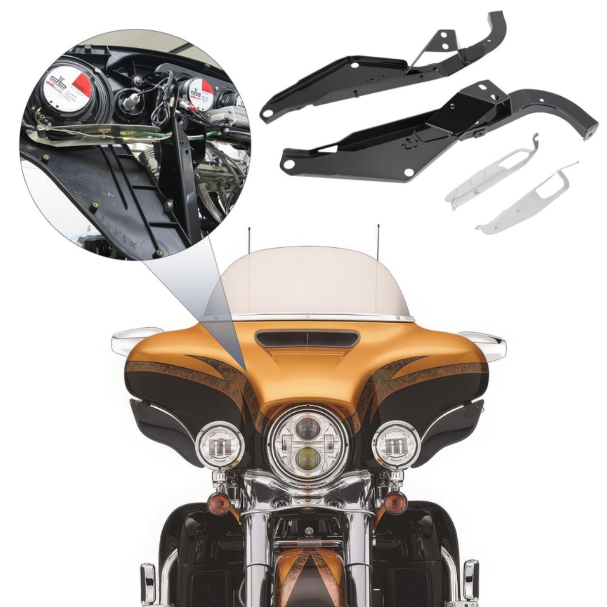 Fairing For Harley Davidson MoKitDora Saddlebag Guards Eliminator