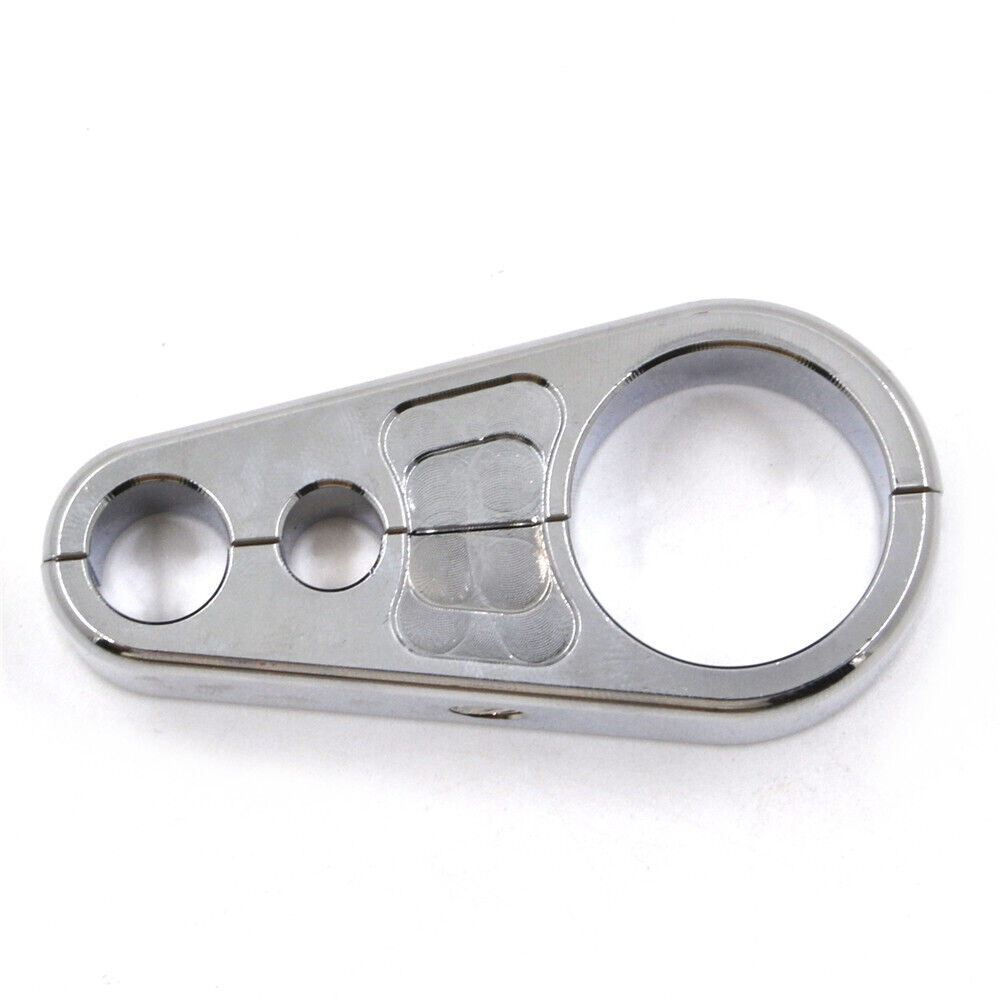 2PCS Brake Clutch Cable Wire Clamp Clip Fit Harley 1-1/4" Handlebar Chrome