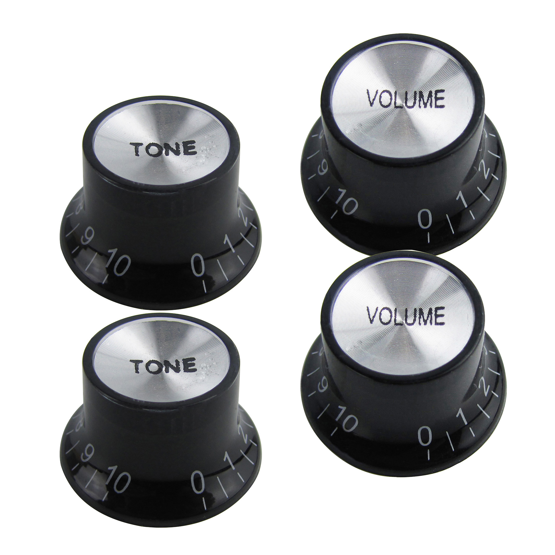 4PCS Tone Volume Knobs 2T2V Speed Control Top Hat for LP / SG Electric