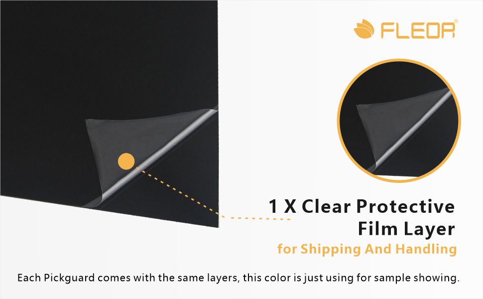 FLEOR 20 X 17 Cm Pickguard For Acoustic Guitar White Sheet - Foto 6