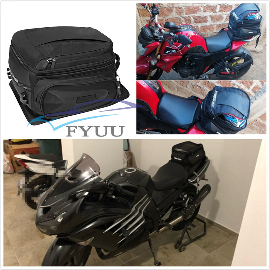 Details About Universal Backpack Motorcycle Travel Rear Seat Luggage Storage Bag Tail Pocket 1