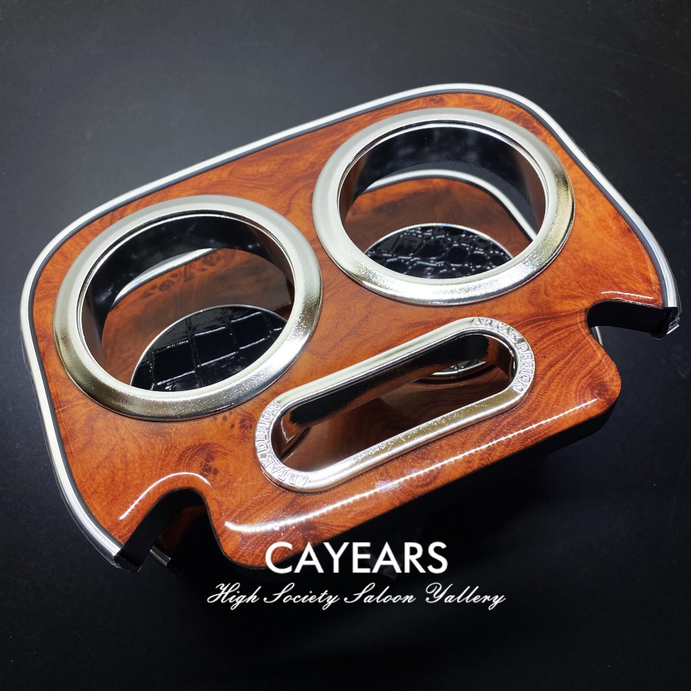 Chrome Piano Black Cup Holder VIP Car Center Desk Table Fit For