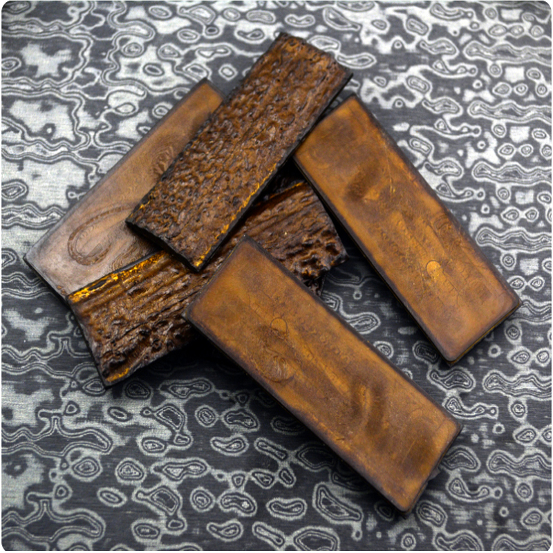 1 Pair Deer Antler Knife Handle Scales DIY Material Slabs POM Resin Sword Making eBay