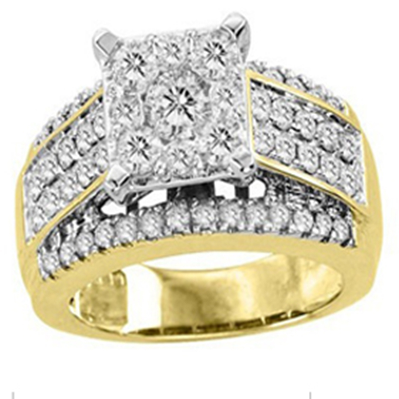 14K Solid Yellow Gold White Sapphire Ring Set Wedding Women Men/'s Jewelry Sz6-10