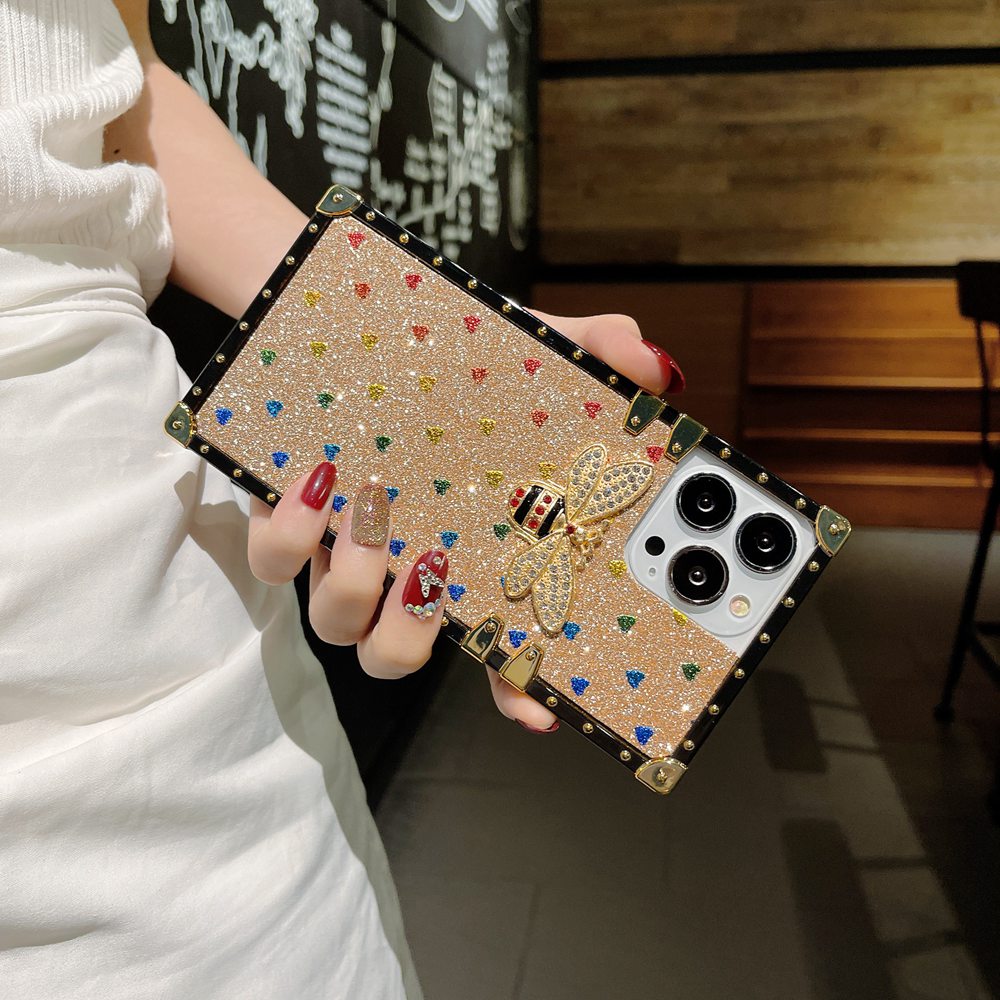 Cute Shockproof Glitter Bee Case Cover For iPhone 13 Pro Max