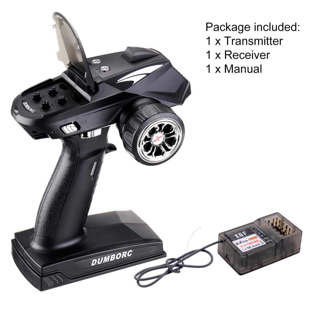 DUMBORC X5 2.4G 5CH Transmitter with X6F Receiver for RC Car DUMBORC X5 2.4G 5CH Transmitter with X6F Receiver for RC Car