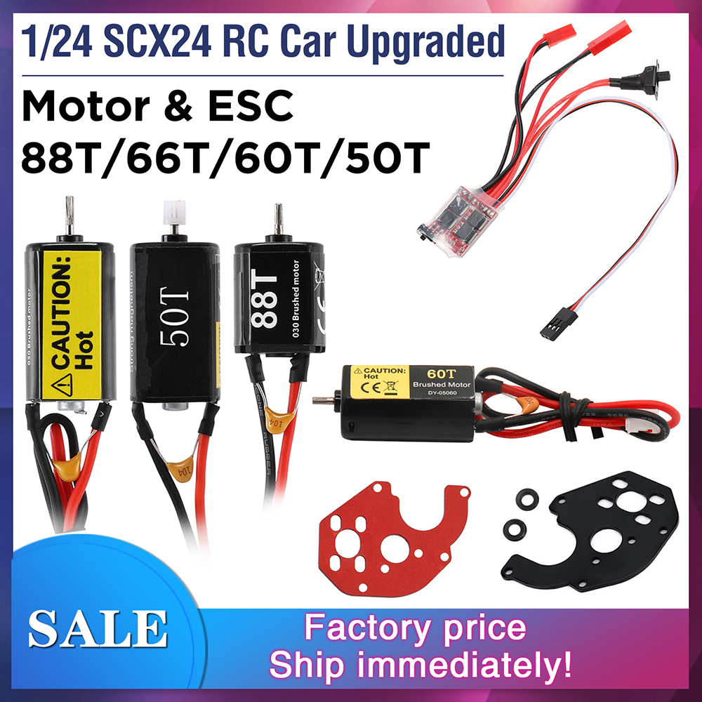 SCX24 Motor Upgrade Kit – Brushed ESC & Motor Combo For 1/24 Axial Crawlers, Buggy, Truck