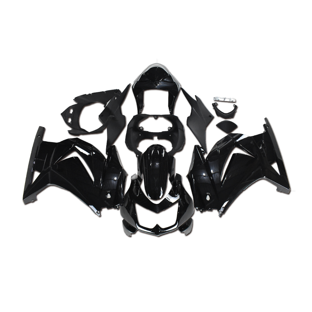 For 2008-2012 Kawasaki Ninja 250R EX250 Gloss Black Fairing