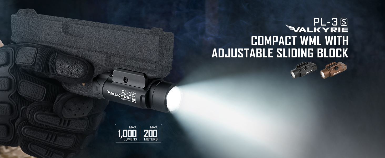 Olight PL-3S Valkyrie Rail Mount Light Strobe Weaponlight