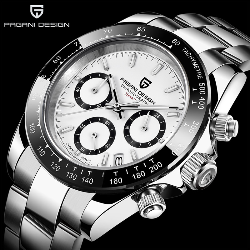 40mm PAGANI DESIGN Full Chronograph Men's VK63 Quartz Wrist