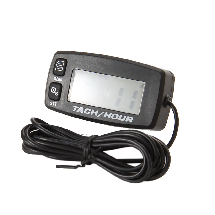 Backlit Digital Motorbike Tacho Hour Meter Tachometer For 2/4 Stroke