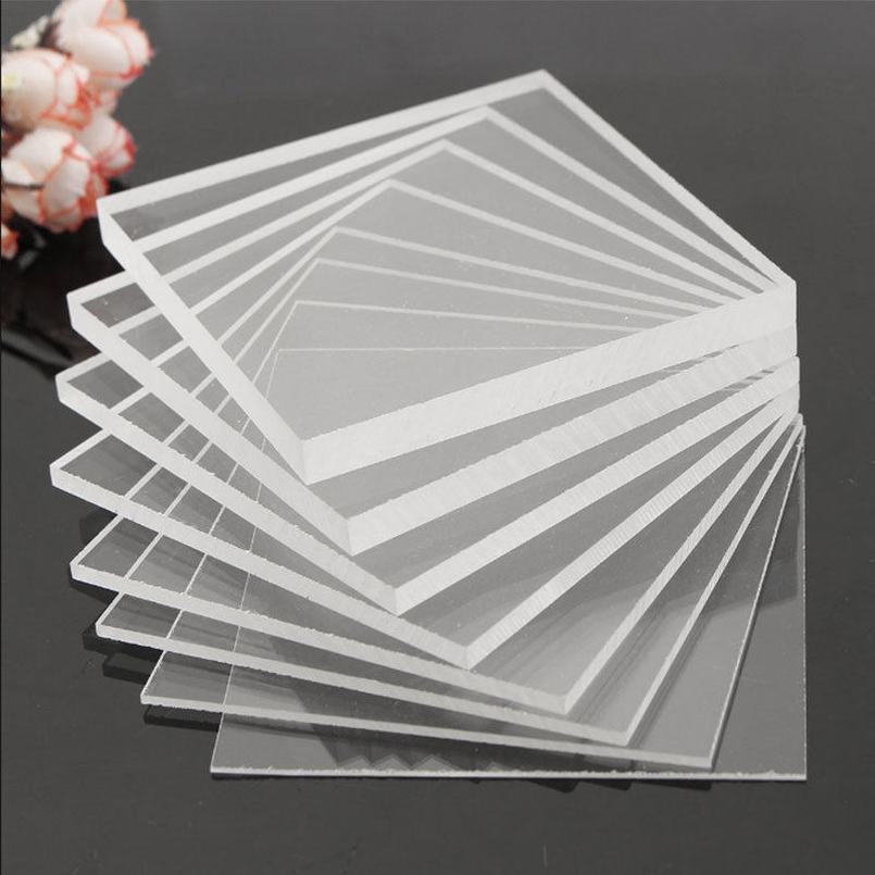 1/2/4x Clear Acrylic Sheet Laser Cut Plastic Plate Glass Thick 2/4/5/6