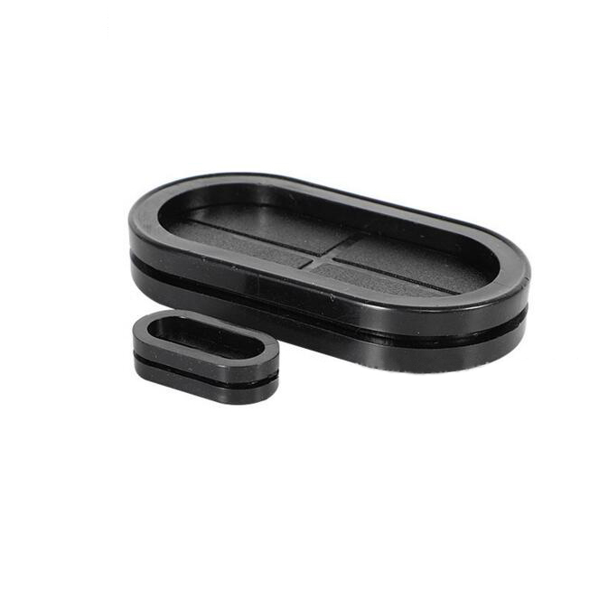 10PCS Synthetic Rubber Oval Shape Closed Grommets DoubleSided Cable