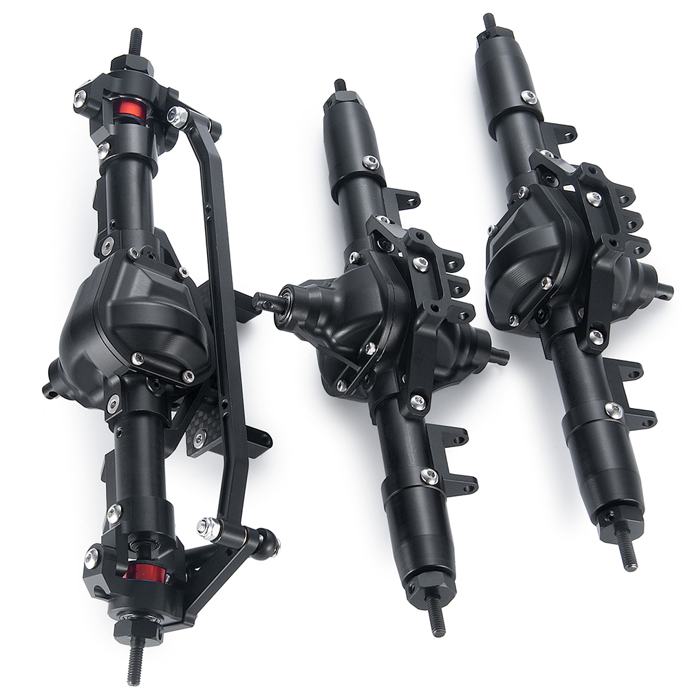 RC Silbernes Alu-Vorderachsgehäuse Mit Stahlzahnrädern Für Axial 1-24