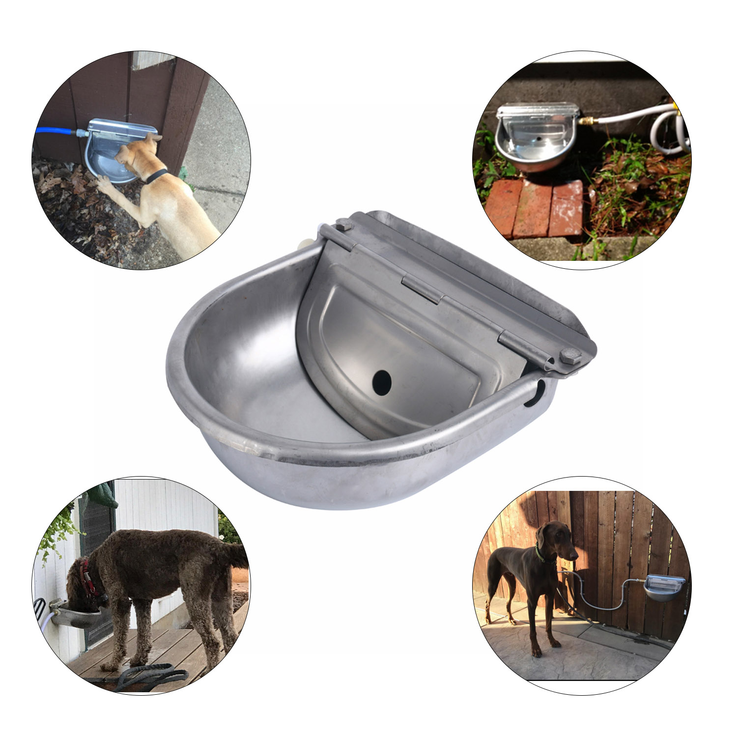 Automatic Pet Waterer Dog Animals Self Filling Water Bowl Without Stainless Steel Self Filling Water Bowl