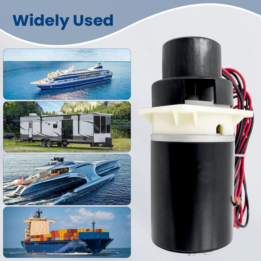 12V Motor Pump Quiet Flush Designer Series Electric Toilet
