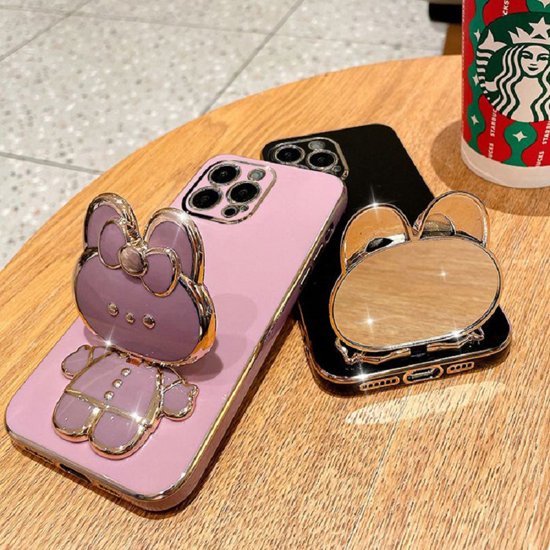 For iPhone 14 Pro Max 13 12 11 XS XR Cartoon Rabbit Invisible