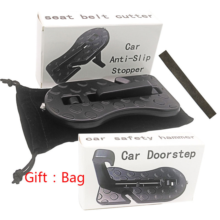Car Door Step Assist Pedal Rooftop Roof Rack Auxiliary Foot Step Hooked On Cars