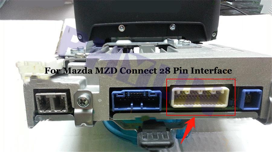 28Pin Backup Camera to OEM Screen Adapter Cable Wiring For Mazda 2