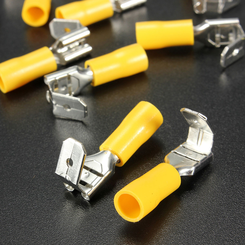 100pcs Piggy Back Insulated Piggyback Spade Crimp Terminal Connectors
