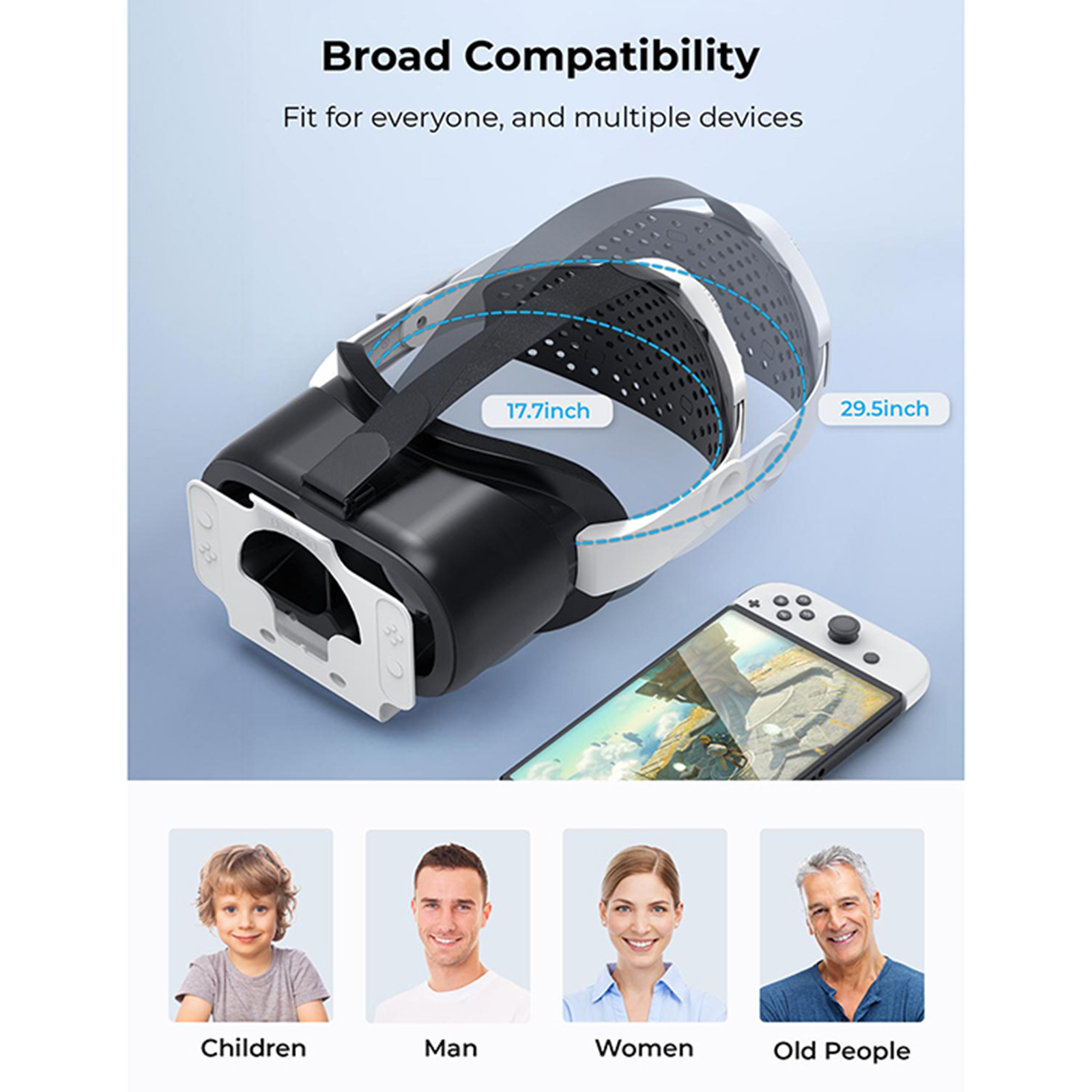 3D VR Brille Für Smartphones - Verstellbar Mit 3 Stirnbändern