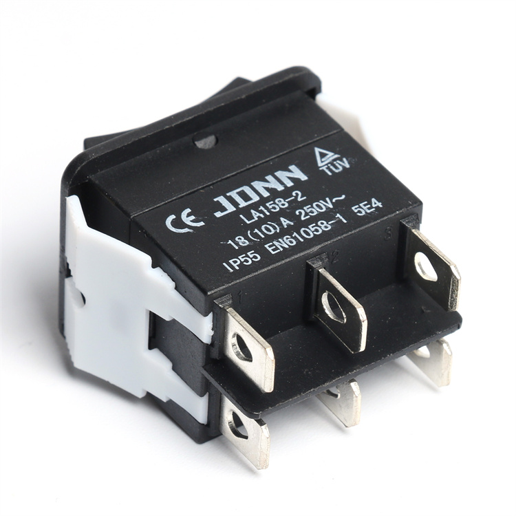 JDNN LA158-2 250V 10A Electric Switch Double Momentary Rocker